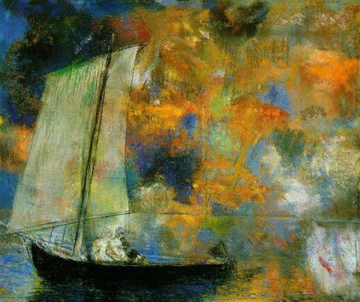 Odilon Redon Flower Clouds, oil painting image